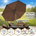 Sunrise 10' Outdoor Patio Umbrella 8 Ribs Market Parasol Sunshade with Tilt and Crank (Burgundy)   568429052